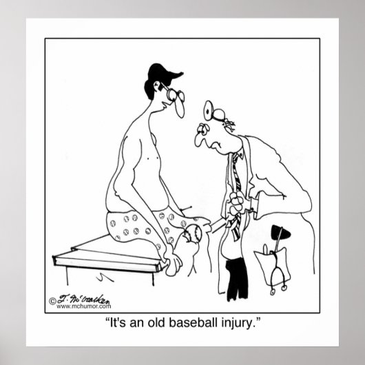 Poster C'est une vieille blessure au baseball (Devant)