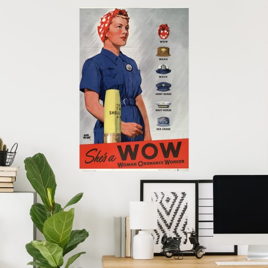 Poster C'est une WOW (Bureau à domicile)