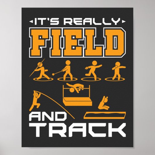Poster C'est Vraiment Field et Track Thrower Jumper T-Shi (Devant)