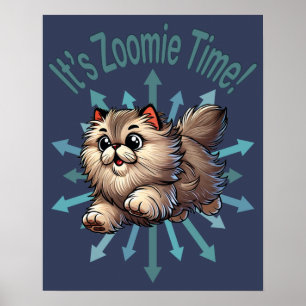 Poster C'est Zoomie Time Chat persan