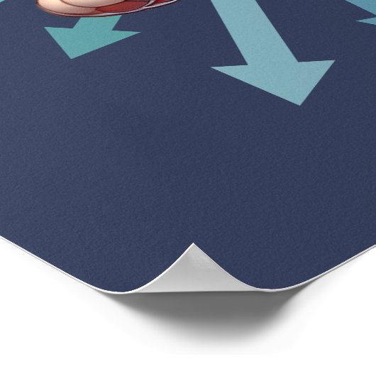 Poster C'est Zoomie Time Cute Grey & White Cat (Coin)