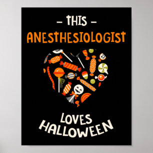 Poster Cet Anesthésiste Aime L'Halloween Anesthésiste