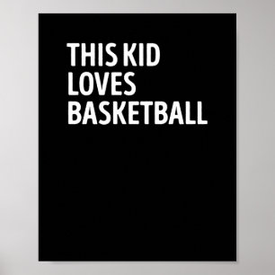 Poster Cet Enfant Aime Le Joueur De Basket-Ball