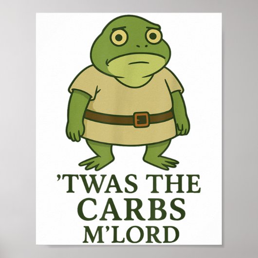 Poster C'Était Le Mlord Carbs Funny Frog Meme Médiéval (Devant)