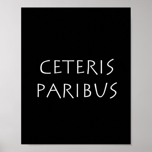 Poster Ceteris paribus (Devant)
