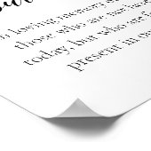 Poster Cette bougie brûle à jamais dans nos cœurs Mariage (Coin)