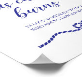 Poster Cette bougie brûle bleu Naissance Mariage Mémorial (Coin)