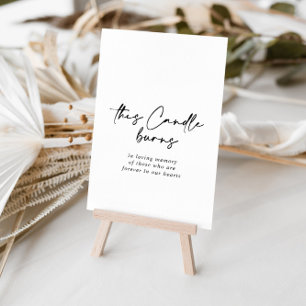 Poster Cette bougie brûle calligraphie moderne panneau él