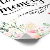 Poster Cette bougie brûle en souvenir affectueux Panneau  (Coin)