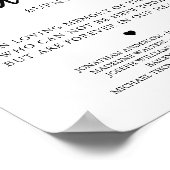 Poster Cette bougie brûle Mémorial de mariage personnalis (Coin)