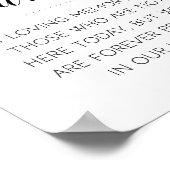 Poster Cette bougie brûle Mémorial Mariage (Coin)