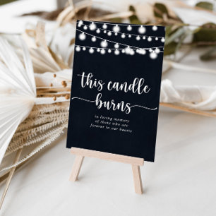 Poster Cette Bougie Brûle Rustic String Lights Signal
