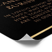 Poster Cette bougie brûle Soleil Lune Étoile Or Noir Mari (Coin)