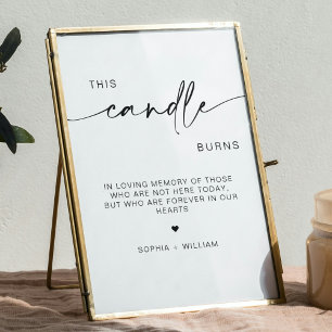 Poster Cette Bougie Brûle, Sur Le Panneau Mariage Mémoire