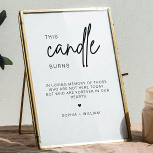 Poster Cette Bougie Brûle, Sur Le Panneau Mariage Mémoire