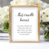 Poster Cette bougie commémorative de mariage
