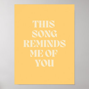 Poster cette chanson me rappelle de vous