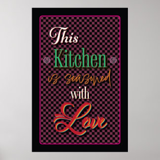 Poster Cette cuisine est assaisonnée d'amour