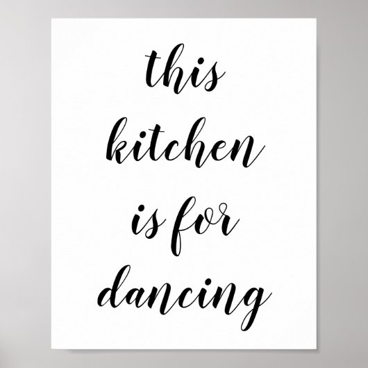 Poster Cette Cuisine Est Pour Danser Mur Art (Devant)