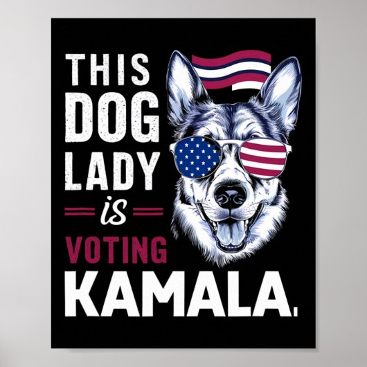 Poster Cette Dame De Chien Vote Kamala (Devant)