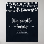 Poster Cette enseigne à lumignons rustiques avec bougie (Devant)