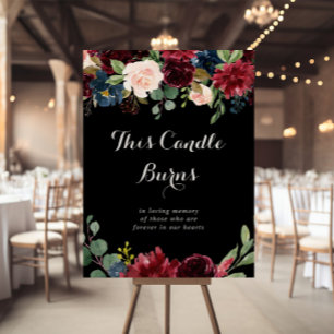 Poster Cette enseigne de bougie botanique noire rustique 