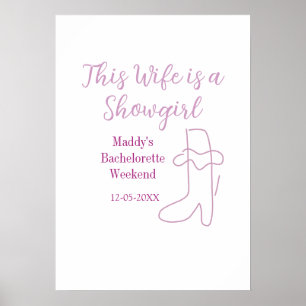 Poster cette épouse est une showgirl enterrement de vie d