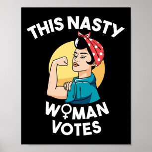 Poster Cette femme méchante vote féministe pour Biden et