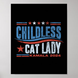 Poster Cette Femme Sans Enfant Vote L'Élection De Kamala