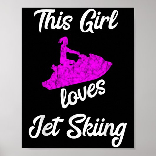 Poster Cette fille adore le jet ski embarcation jet ski e (Devant)