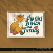 Poster Cette fille adore les renards