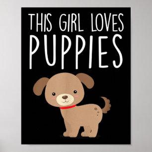 Poster Cette Fille Aime Les Marionnettes Drôle Chien Chie