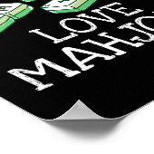 Poster Cette Fille Aime Mahjong Tee Chine Jeu Amoureux Ca (Coin)