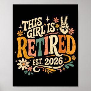 Poster Cette fille est retraitée dès 2026 Floral Femmes