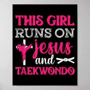 Poster Cette fille Jésus Taekwondo Femme Religion Karaté