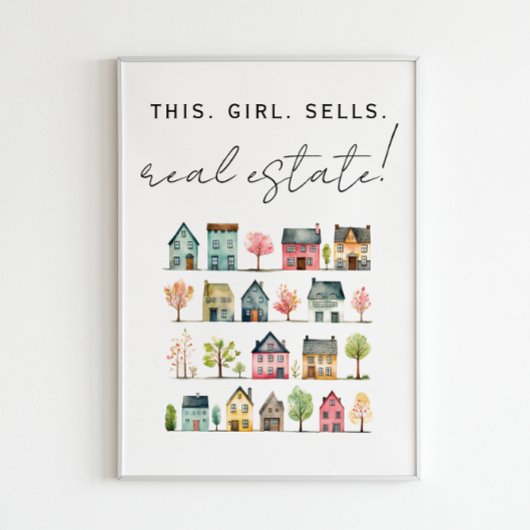 Poster Cette Fille Vend Immobilier