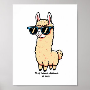 Poster Cette Llama Drama est vraiment une pose bizarre da