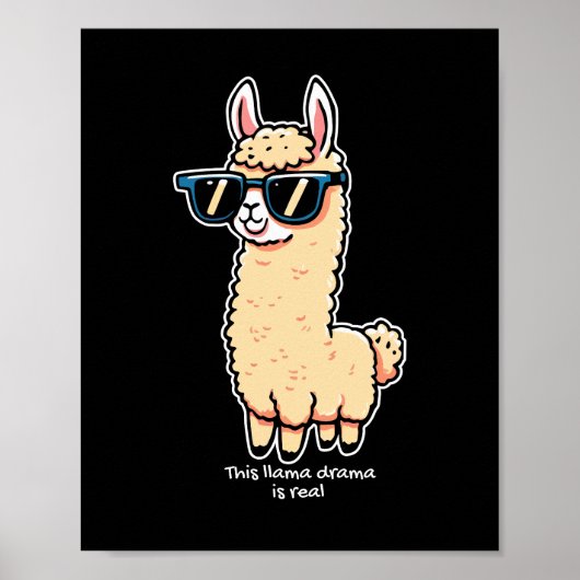 Poster Cette Llama Drama est vraiment une pose bizarre da (Devant)