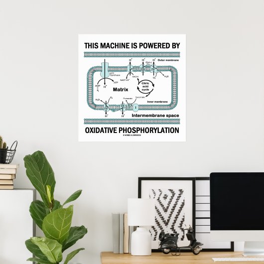 Poster Cette Machine Alimentée Par La Phosphylation Oxida (Bureau à domicile)