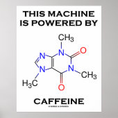 Poster Cette Machine Est Alimentée Par La Caféine (Molécu (Devant)