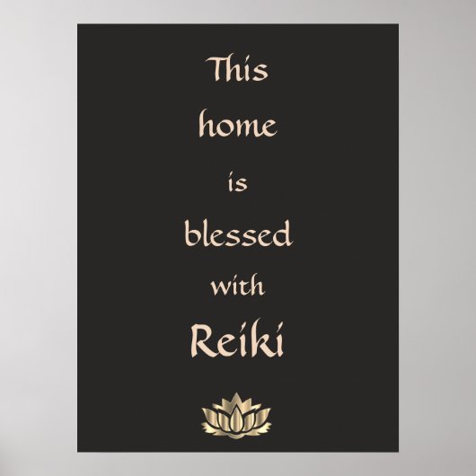 Poster Cette maison est bénie de Reiki (Devant)