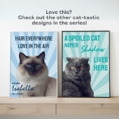 Poster Cette maison est dirigée par l'affiche de chat per