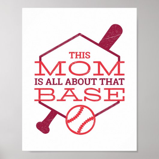 Poster Cette MME parle de la mère de baseball de base-bal (Devant)