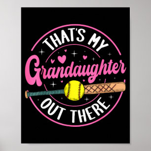 Poster Cette petite-fille Softball Grand-mère