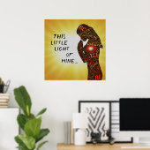 Poster Cette Petite Lumière De Mon Art Chrétien Du Mot (Bureau à domicile)