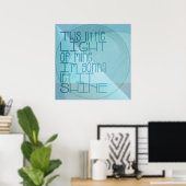 Poster Cette petite lumière de mon bleu inspirationnel (Bureau à domicile)