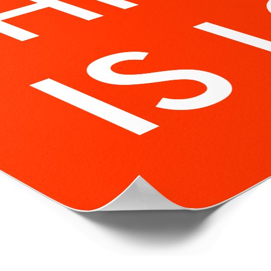 POSTER CETTE PORTE EST FERMÉE (Coin)