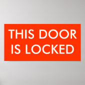 POSTER CETTE PORTE EST FERMÉE (Devant)