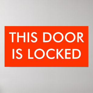 POSTER CETTE PORTE EST FERMÉE