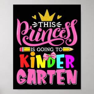 Poster Cette Princesse Va Au Jardin D'Enfants Pour Reveni